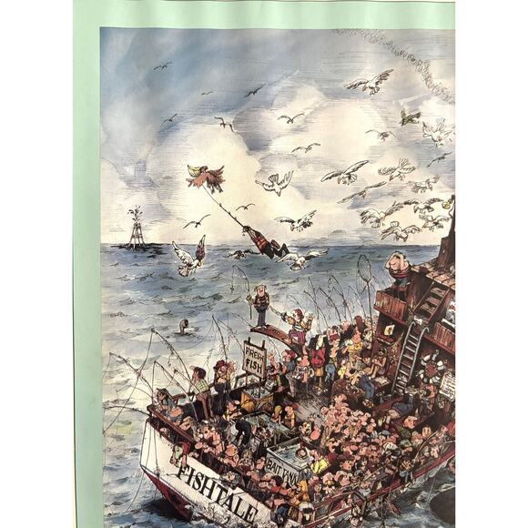 Gary Patterson 20th Anniversary Half-Day Boat Print 11 x 14 1990 - Picture 5 of 8